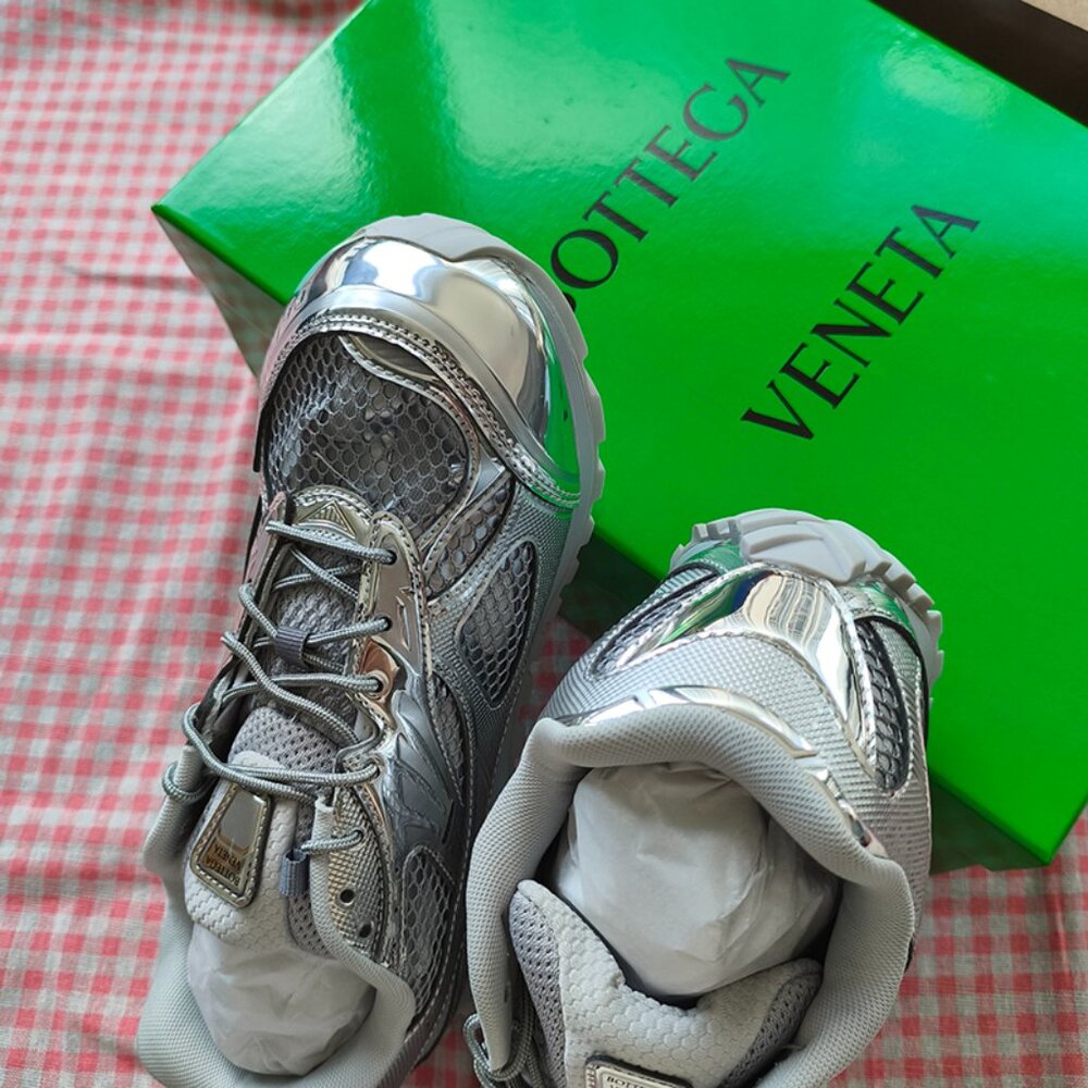 Bottega Veneta Silver Lightweight Sneakers